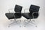 A Matching Pair of Vitra Eames EA 208 Chairs | Asphalt Dark Grey Leather