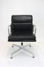 A Matching Pair of Vitra Eames EA 208 Chairs | Asphalt Dark Grey Leather
