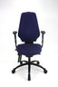 Rh Logic 400 Comfort Chairs | Purple Blue Fabric | High Gas Lift Stem
