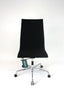 Vitra Eames EA 119 Aluminium Chair | Black Hopsack Fabric | Chrome