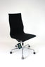 Vitra Eames EA 119 Aluminium Chair | Black Hopsack Fabric | Chrome