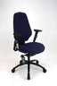 Rh Logic 400 Comfort Chairs | Purple Blue Fabric | High Gas Lift Stem