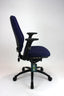 Rh Logic 400 Comfort Chairs | Purple Blue Fabric | High Gas Lift Stem