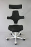 HAG Capisco Chair | Model: 8107 | Black Fabric | Headrest