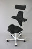 HAG Capisco Chair | Model: 8107 | Black Fabric | Headrest
