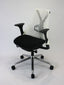 Herman Miller Sayl Chairs | Black Frame | Studio White Backrest | Polished Alu Base